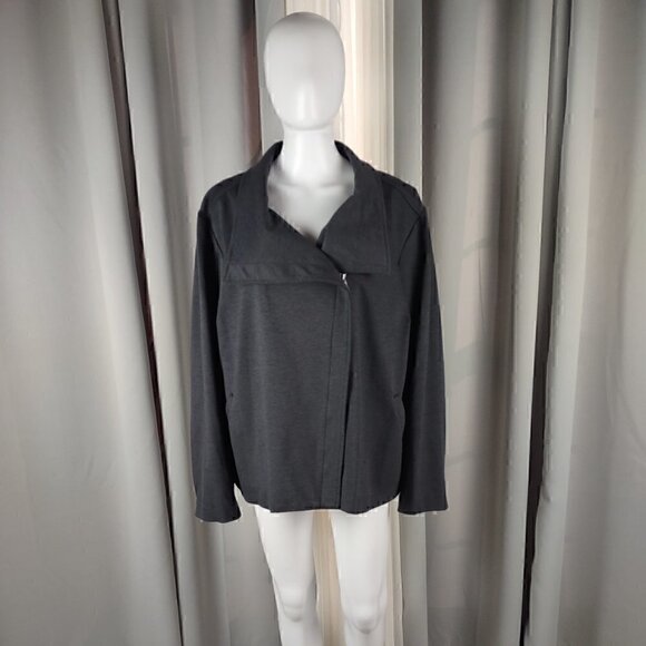 Dana Buchman Womens Gray Full Zip (Zippers On Sleeves) Jacket. Size 3X - Picture 1 of 13